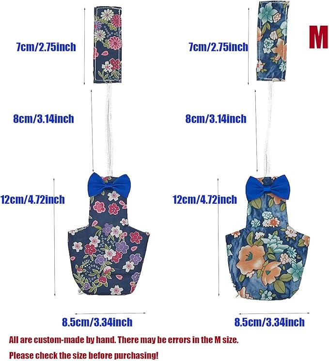 2 PCS Floral Bird Diaper Nappy Clothes Reusable Washable Cloth Blue&Green for Parrot Macaw Budgies Parakeet