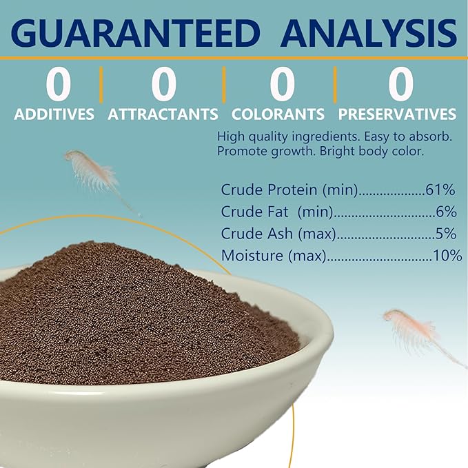 Brine Shrimp Eggs Fish Food - 90% Hatch Rate Artemia Cysts Aquatic Foods for Baby Aquarium Fish Freshwater Saltwater Fish 1 OZ