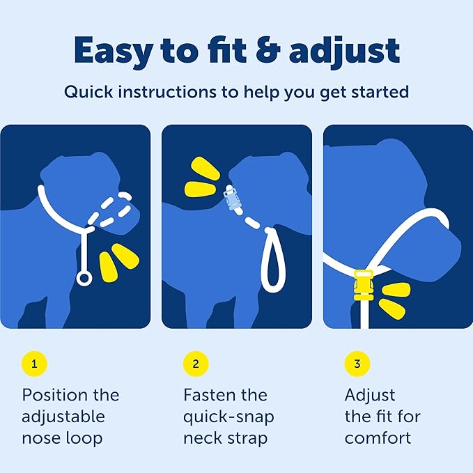 PetSafe Gentle Leader Headcollar No-Pull Dog Collar - Helps Improve Walks - Durable Nylon Construction - Padded Nose Loop - Adjustable Fit - Comfort Walking Halter - Small, Deep Purple
