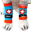 PawFlex Comfy Pawz Cotton Nonslip Protective Leggings for Dogs | Medical Pet Sleeve for Dogs Legs with Non-Slip Silicone Grip at Inner Cuffs and Adjustable Strap for No Twisting or Sliding Down