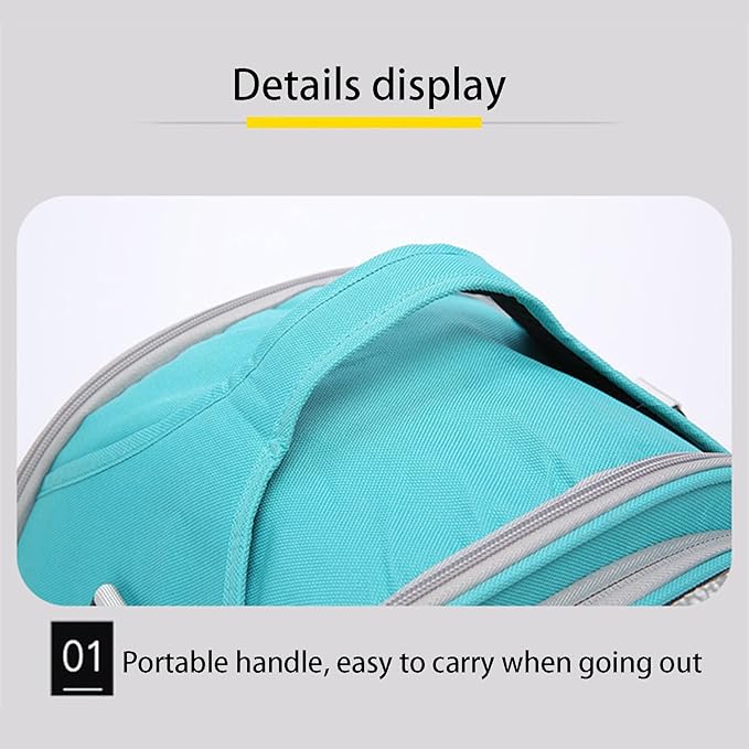 Parrot Carrier Travel Bird Carrier 12 * 8 * 10in Panoramic View with Plush Mat Metal Tray Grid Foot Pad for Parrot Hamster Hedgehog Rabbit Sugar Glider (Dark Blue)