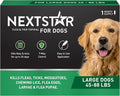 NEXTSTAR Flea and Tick Prevention for Dogs, Repellent & Control, Fast Acting Waterproof Topical Drops, Flea and Tick Prevention for Large Dogs, 1 Monthly Dose