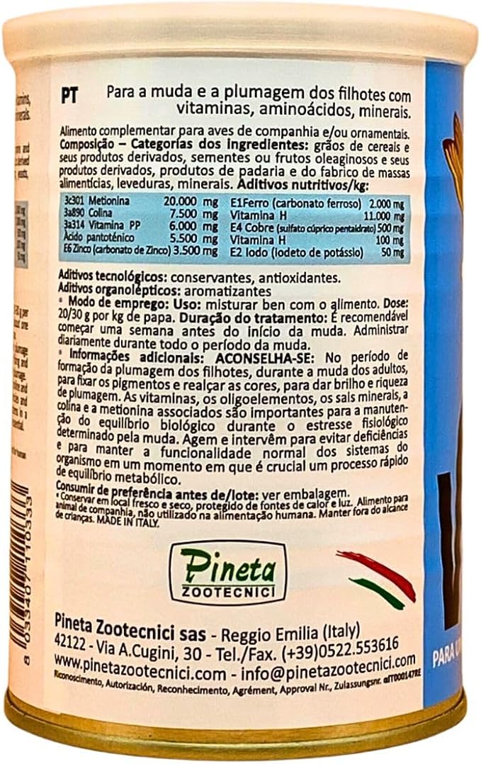 Pineta VellBrill 200g - Bird Supplement and Vitamin for Canaries - Canary Molting Supplement to Release The Stress of The Shedding Season, Enhance Diet and Promote Healthy