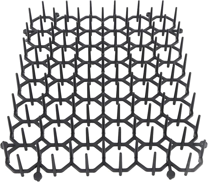 12Pcs Cat Deterrent Mat, Anti Cat Dog Network with Plastic Spikes, Indoor Outdoor Training Mat for Keeping Away Cats Dogs, Protecting Plants Furniture and Cars, PP Materi