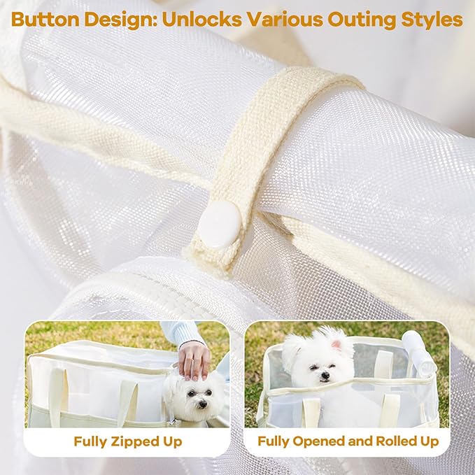 Dog Purse Carrier for Small Dogs - Pet Carrier for Cat, Soft Sided Dog Carrier for Small Animals,Collapsible Breathable Lightweight Pet Carrier Sling for Outing Travel Vet-Sky Blue