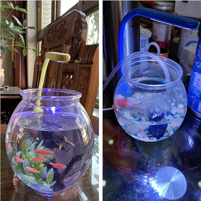 Fish Tabk Transparent Acrylic Fish Tank Aquarium Breeding Box Fish House Aquatic Pet Home Desktop Gasket Marine Portable Bowl for Fish Tank Cool Fish Tank(Small)