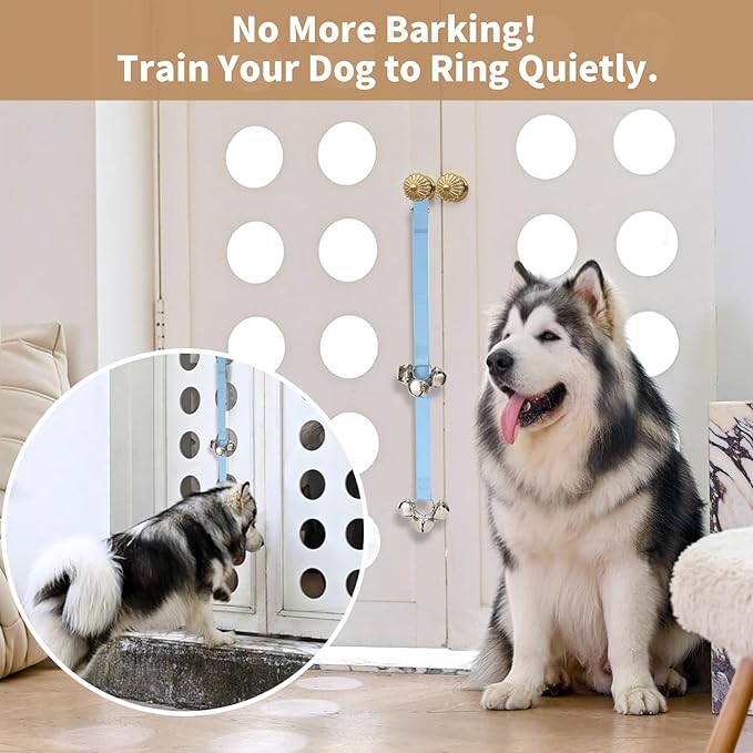 Dog Door Bell for Potty Training, Adjustable Length and Height, Pink