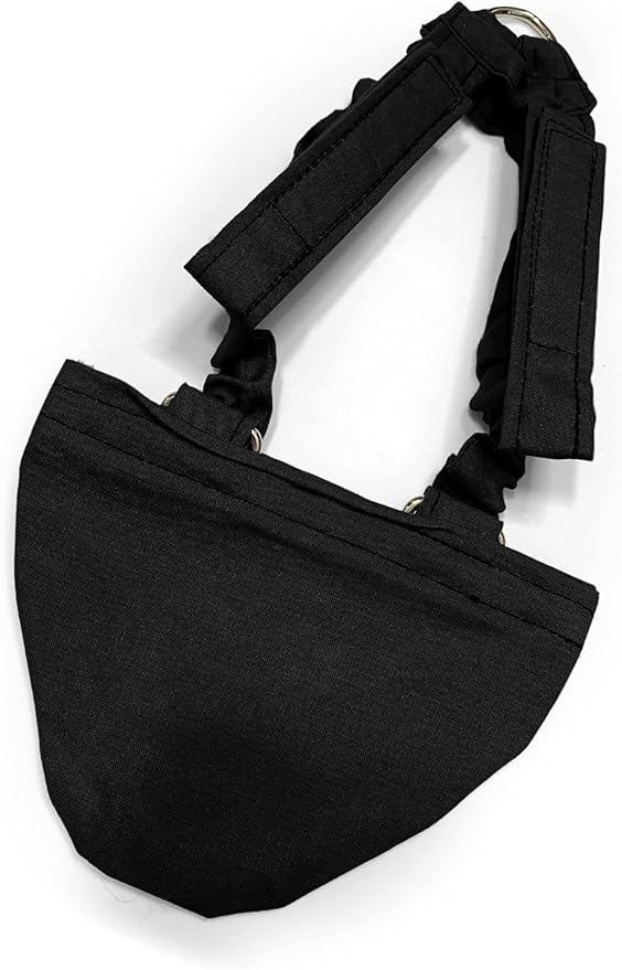 Hen Holster Bikini Diaper, Bird Diaper & Harness for Hens, Roosters, Ducks, Geese - with Removable Vinyl Liner, Adjustable Fit for Outdoor Adventures & Indoor Use - Easy to wear - S/M, Black