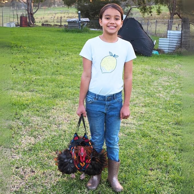 DOWN UNDER OUTDOORS Chicken Carrier Sling Holder Bag with Handle, Chicken Accessories for Foot Treatment, Medic, Leg Injuries, Bumblefoot, Poultry Farm Carrying, Transport, Three Sizes (Large)