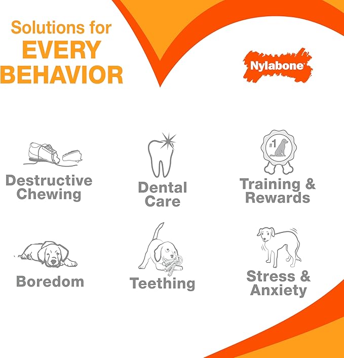 Nylabone Power Chew Classic Bone Chew Toy for Dogs, Durable Dog Toys for Aggressive Chewers, Peanut Butter Flavor, Large/Giant - Up to 50 lbs. (1 Count)