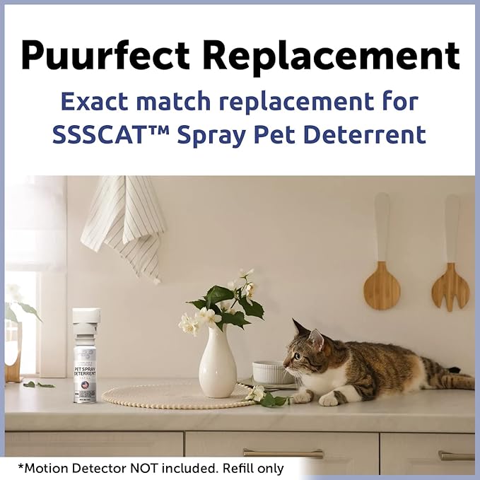 Berkland [3 Pack] Refill for PetSafe SSSCat Motion Sensor Device – Gentle Pet Training Aid for Home Boundaries – Non-VOC, Family-Safe Spray – Made in the USA