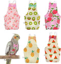 5 Pcs Bird Diaper, Parrot Nappy with Waterproof Inner Cute Parrot Pants Reusable Cockatiel Clothes Flight Suit for Parakeet Cockatiel Mini Macaw Budgie Canary