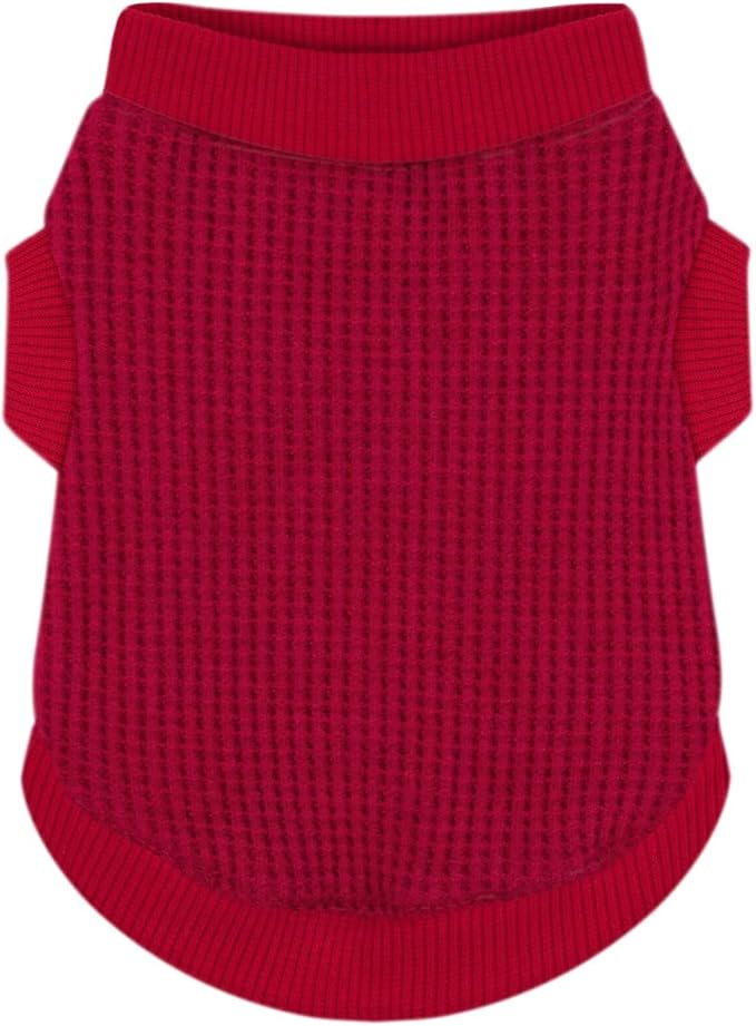 Cozy and Functional Dog Shirts for Small Puppies: Stretchable Wine Red Attire with Easy-On Design, Ideal for Chihuahuas and Yorkies - Enhance Comfort and Playfulness on Chill Days Small