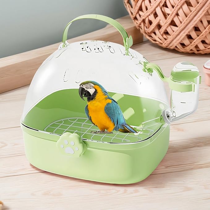 Bird Carrier Cage | Small Animal Carrier with Water Drinker,Breathable Carrier Accessory for Birds and Small Pets,Spacious Design For Sparrows Macaws Cot