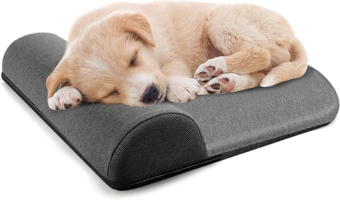 VINGVO Dog Bolster Pillow/Headrest, for Cervical Vertebra/Neck Stable Support, Portable Elastic Soft Pet Headrest for Dog Cat (M（15.91 x 14.57in）)