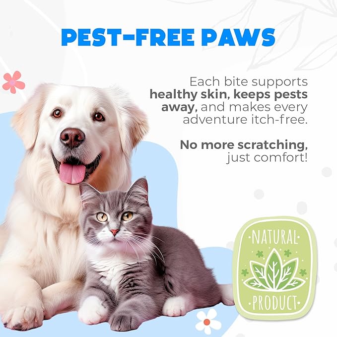 Flea and Tick Prevention Chewables for Dogs - 150 Chews - Beef Flavor - Vet-Approved Oral Treatment for Tick & Flea Control - US-Made for Dogs