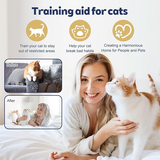 Cat Deterrent Spray - Natural Citrus-Scented, Indoor & Outdoor Training Spray to Stop Scratching on Furniture, Carpets & Curtains (4.06 oz)