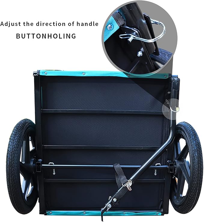 2-in-1 Dog Bike Trailer & Pet Carrier with Quick-Release Wheels, Foldable Steel Frame & Non-Slip Floor, 88 lbs Capacity for Medium/Small Dogs, Compatible with 20"-29" Bicycles