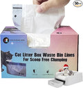 50 Count Cat Litter Box Liners, Compatible with PetSafe Scoop Free Self Cleaning Clumping Litter Box, Drawstring Litter Box Liner, Replaceable Cat Waste Bag, Easy Cleanup (50 Count)