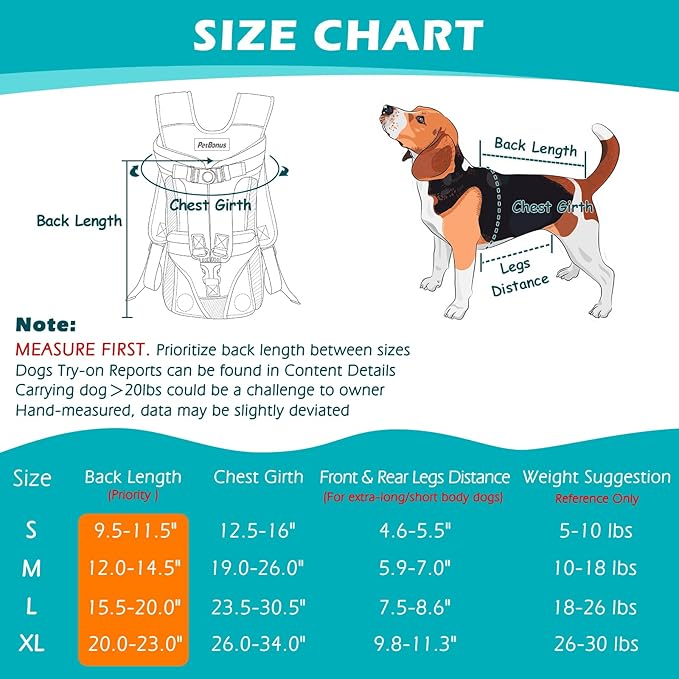 PetBonus Pet Front Dog Carrier Backpacks, Adjustable Pet Backpack, Legs Out Easy-fit Puppy Chest Carrier for Medium Small Dogs, Hands Free for Hiking, Cycling (Purple, L)