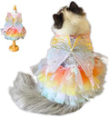 Cat/Small Dog Pretty Fairy Costume Clothing - Cute Dress Outfit for Spring Halloween Christmas Girl Party (3XL)