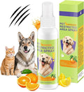 Pet Deterrent Spray - Stops Cat & Dog Peeing, Chewing, Scratching, Natural Citrus & Lemon Formula, Safe, Stain-Free Pee Corrector 4.0 Oz(B)