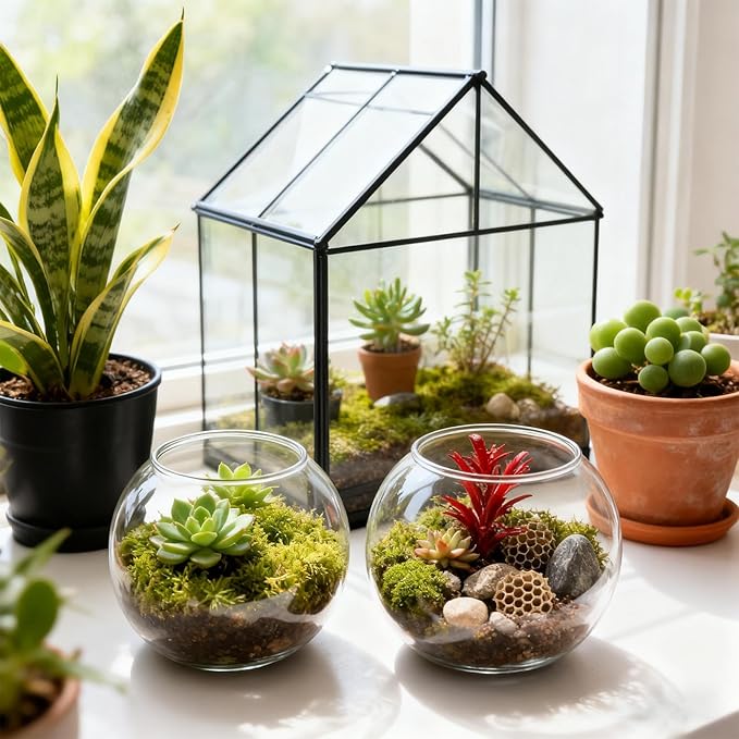 Clear Glass Fish Bowl - Shatter Resistant Aquarium Container, Decorative Water Vessel, Sturdy Elegant Design, Easy Cleaning Setup, Table Centerpiece Accessory, Indoor Party Display, Home Event Decor