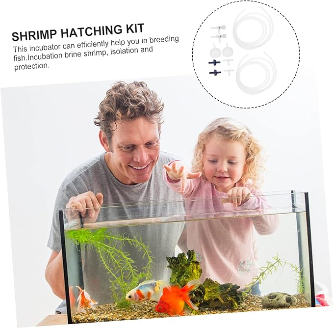 FRCOLOR 2sets Shrimp Hatchery Kit Complete Brine Shrimp Incubator Tool Accessories for Fish Breeding Includes Transparent Bottle Caps and Valves