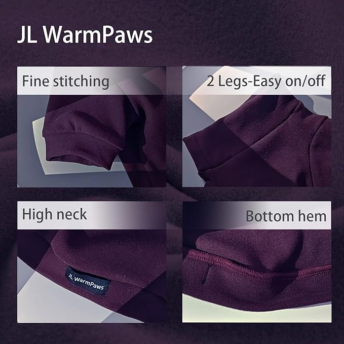 Fleece Sphynx Cat Clothes Soft Hairless Cat Clothes Pullover Cat Sweater for Chihuahua All Season Light and Warm Kitten Cloth Only Puppy Clothes Small Dog Sweater (Dark Purple, M)
