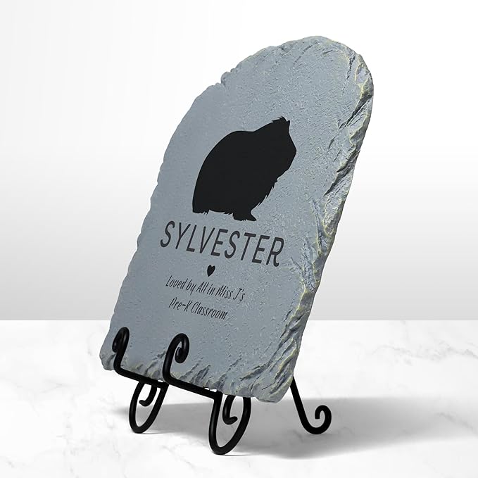 Let's Make Memories Personalized Memorial Garden Stone-Pet Silhouette- in Loving Memory- Guinea Pig