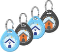 4 Pack Personalized Cat Tags,QR Code Pet ID Tags with Online Profile systerm,Editable Any Names and Phone numbles,2*Black&2*Blue,S