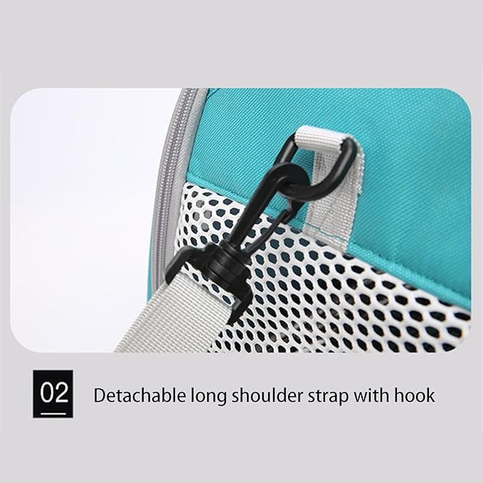 Parrot Carrier Travel Bird Carrier 12 * 8 * 10in Panoramic View with Plush Mat Metal Tray Grid Foot Pad for Parrot Hamster Hedgehog Rabbit Sugar Glider (Black)