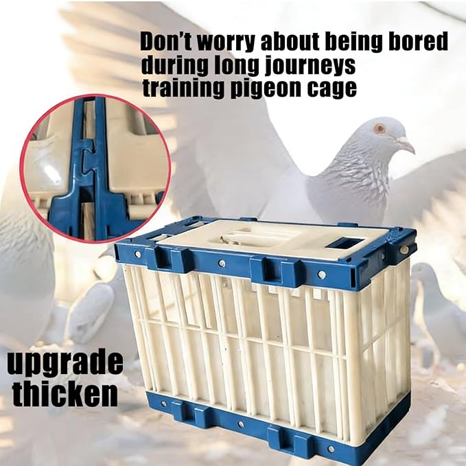 Pigeon Cage, Pigeon Travel Carrier, 32x15x22.5cm, Breathable Bird Cage with Lock, Professional Racing Crate, Training Transport Box, for Parakeet Release Competition Outdoor