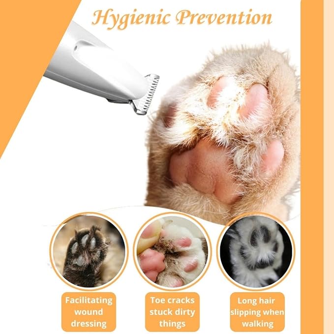 Belvedir Cat Grooming Trimmer, Belvedir Cat Trimmer, Cordless Pet Shaver, Low Noise Waterproof Rechargeable, for for Cats, Small Dogs & Animals Paws, Ears, Rump, Face, Eyes