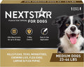 NEXTSTAR Flea and Tick Prevention for Dogs, Repellent, and Control, Fast Acting Waterproof Topical Drops. Medium Dog Tick & Flea Repellent, 1 Month Dose