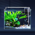 Rimless Glass Aquarium Starter Kit (3 Gal), Ultra Clear Low Iron Glass Fish Tank Set, Small Beta Fish Tank & Filter with Surface Skimmer & 3-Mode LED Light