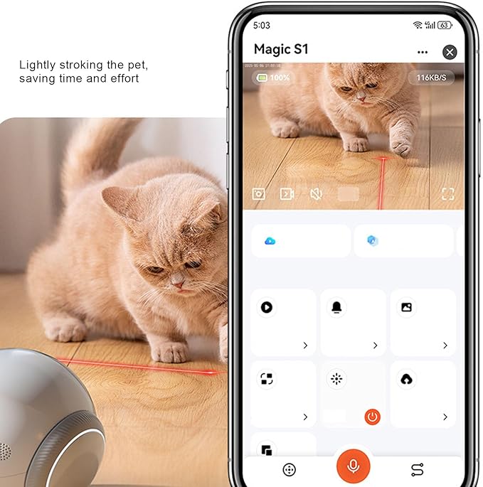 VBESTLIFE Pet Camera Robot, Movable Indoor Camera with Auto Charging & 1080P Video with 2 Way Audio and Motion Tracking for Cats, Dogs, Baby and Elderly