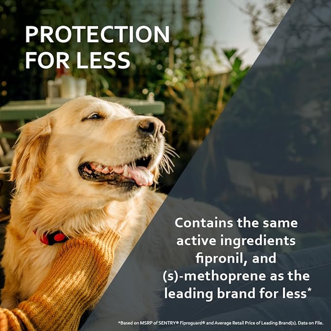 Sentry Fiproguard for Dogs, Flea and Tick Prevention for Dogs (45-88 Pounds), Includes 6 Month Supply of Topical Flea Treatments