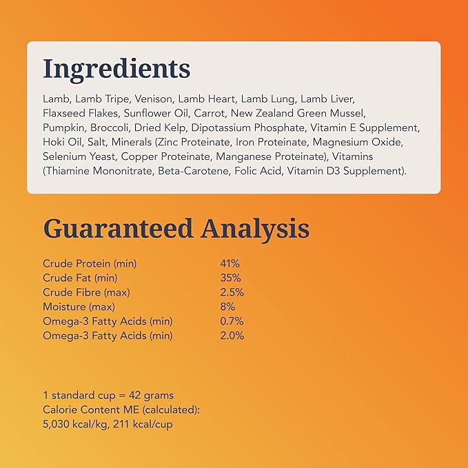 K9 Natural Lamb and Venison Freeze Dried Dog Food, High-Meat and Natural Complete Meal or Meal Toppers for Dogs, Grass-Fed Lamb and Venison from New Zealand, Grain-Free, GMO-Free, 3.5 Ounces