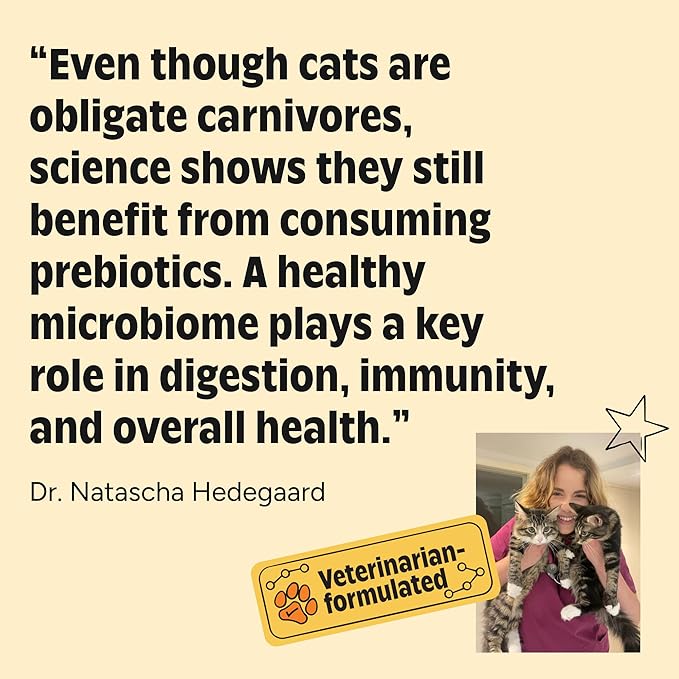Joyfull Lickable Cat Treats with Prebiotics – Wild-Caught Tuna Squeeze Treats – Supports Digestive Health – 24 Tubes (0.5 oz Each)
