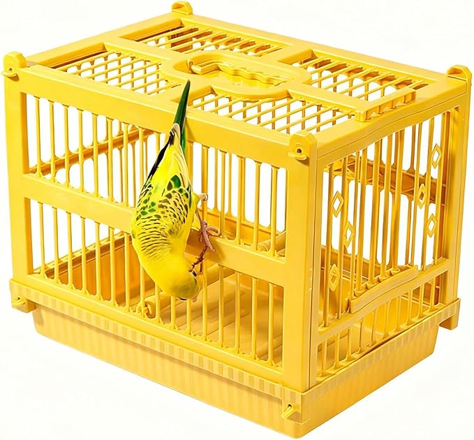 Bird Carrier Travel Cage,Transport Cage with Standing Perch for Birds,Lightweight Parrot Carrier | for Parrot Parakeet Cockatiel Conure Finch Lovebird Cockatoo Travel Indoor Outdoor Walking