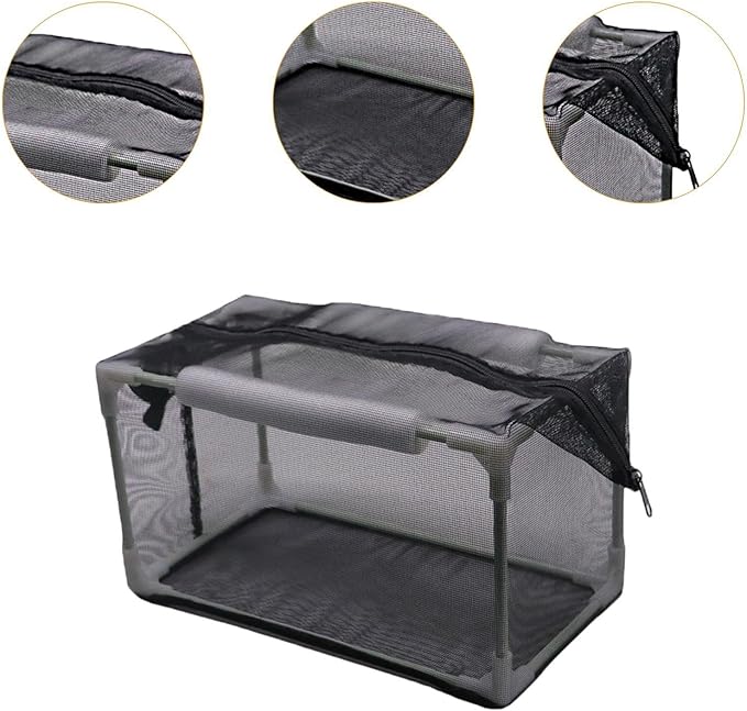 Aquarium Separation Net Breeding Box Pp Frame Multifunctional Nylon Mesh for Fish Spawn Hatchery Lightweight Accessories, 62x32x32cm