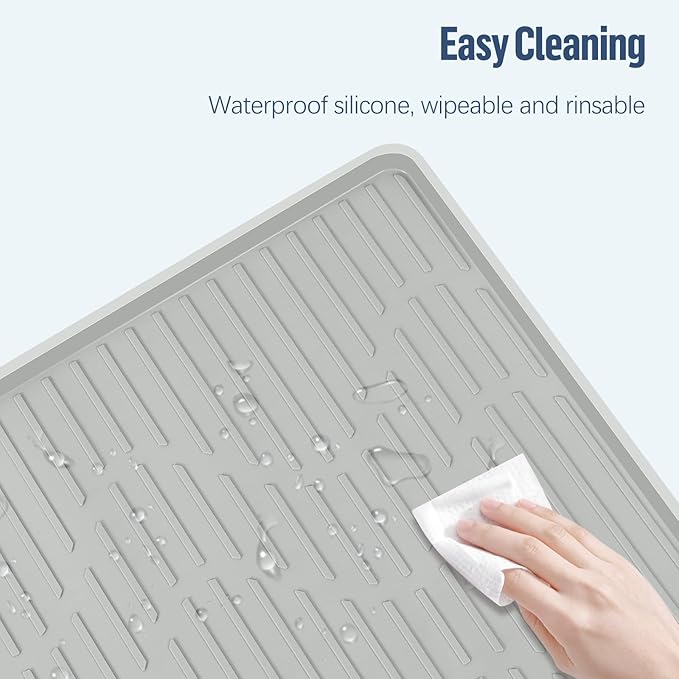 Pee Pad Holder for Dogs, 46" x 32" Extra Large Silicone Pee Tray Mat High Edge, Leak-Proof, No Spill Pet Pad Holder for Puppy, Cat, Rabbit, Training Pads for Floor Protection, No Pee Pads