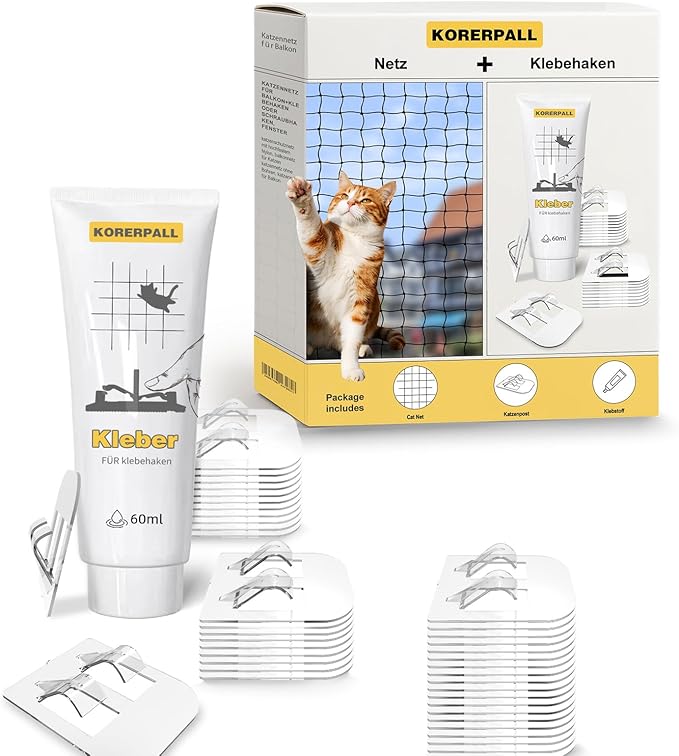 Cat Netting Includes Hook, 10x20Ft Balcony Netting Made of Thickened Steel Wire to Prevent Scratching and Chewing, Ideal for Catio Safety and Balcony Protection