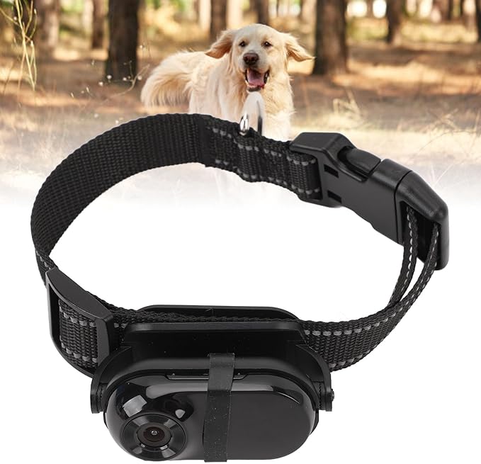 Cat Camera Collar, Pet Collar Camera with Memory Card, HD 1080P Wire Less Dog Tracker Camera Adjustable Mini Action Camera for Video Records (128GB)