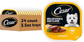Cesar Classic Loaf in Sauce Adult Wet Dog Food Grilled Steak & Eggs Flavor, 3.5 oz Easy Peel Trays, 24 Count