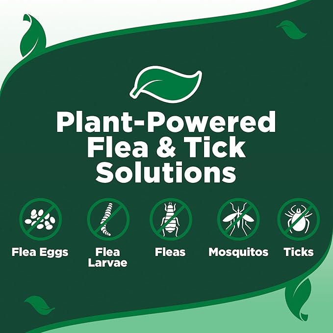 Vet's Best Natural Flea and Tick Spray for Dogs – Plant-Based Flea Repellent with Certified Essential Oils – Natural Pest Control and Prevention – Non-Toxic Formula for Home Use – 8 oz Bottle