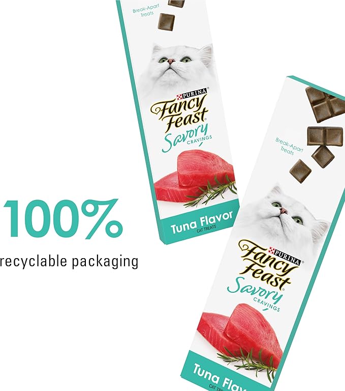 Fancy Feast Purina Limited Ingredient Cat Treats,Savory Cravings Tuna Flavor - 3 oz. Box,(Pack of 2)