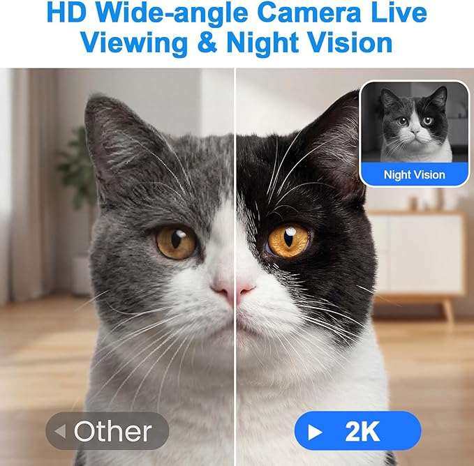 Robot Camera on Wheels 720P Dual Lens,Indoor Movable Security Camera with 2-Way Talk,Bot with Night Vision,Distance Bot App Control for Cats/Dogs/Baby/Elderly