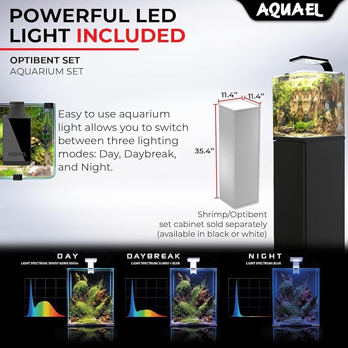 Aquael OptiBent Set (Black, 20L / 5 US Gal.)